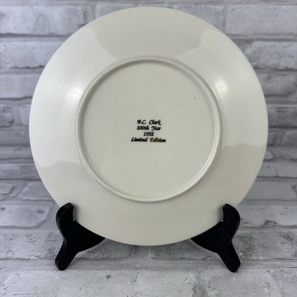 B.C. Clark 100th Year 1992 Christmas Collectors Plate 8.25" Christmas Tree - Picture 2 of 3